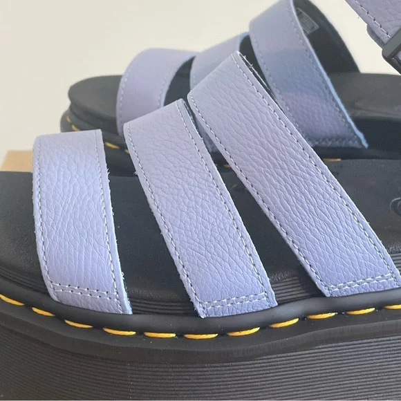 New Dr. Martens Zen Blue Blair Quad Sandal Wedge Sandals Women’s Sz 7 - Picture 6 of 7